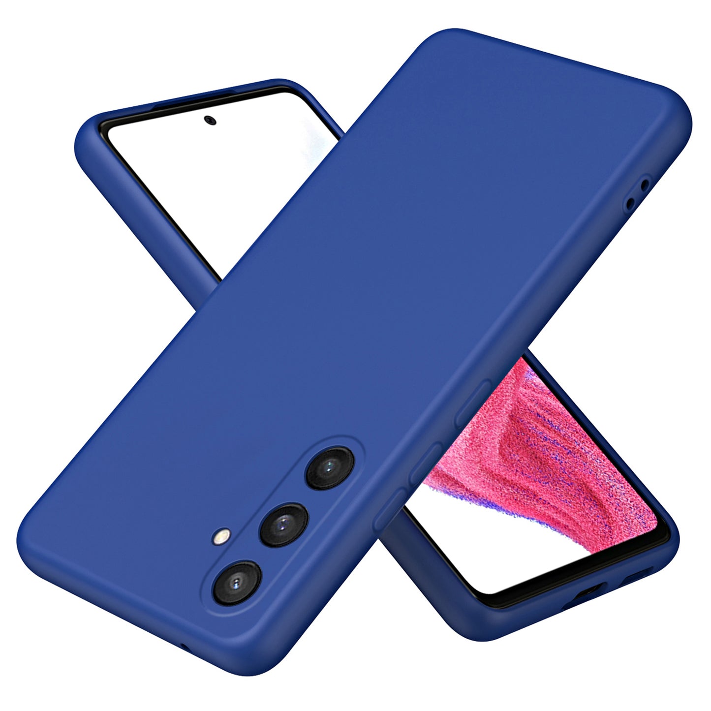 For Samsung Galaxy S24+ Case Anti-Drop Rubberized 2.2mm TPU Phone Cover - Blue