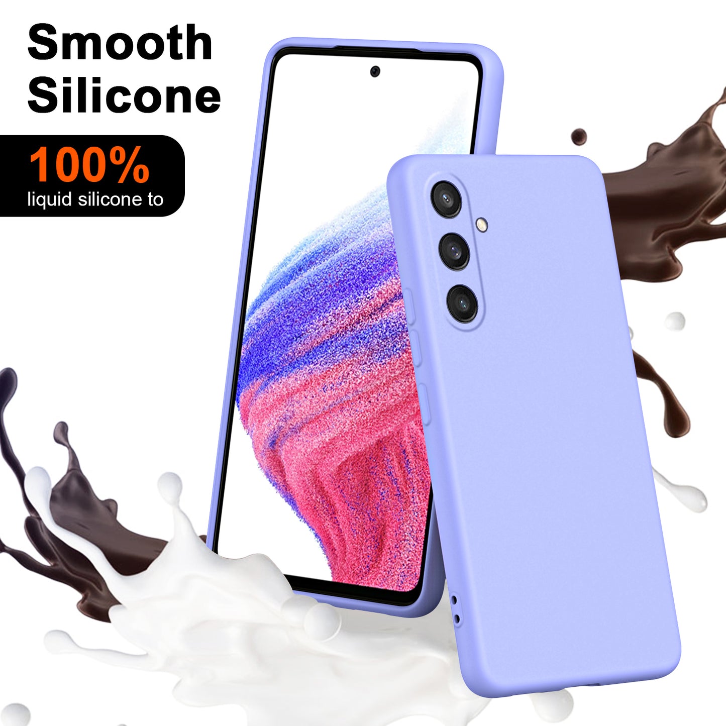 For Samsung Galaxy S24+ Case Anti-Drop Rubberized 2.2mm TPU Phone Cover - Purple