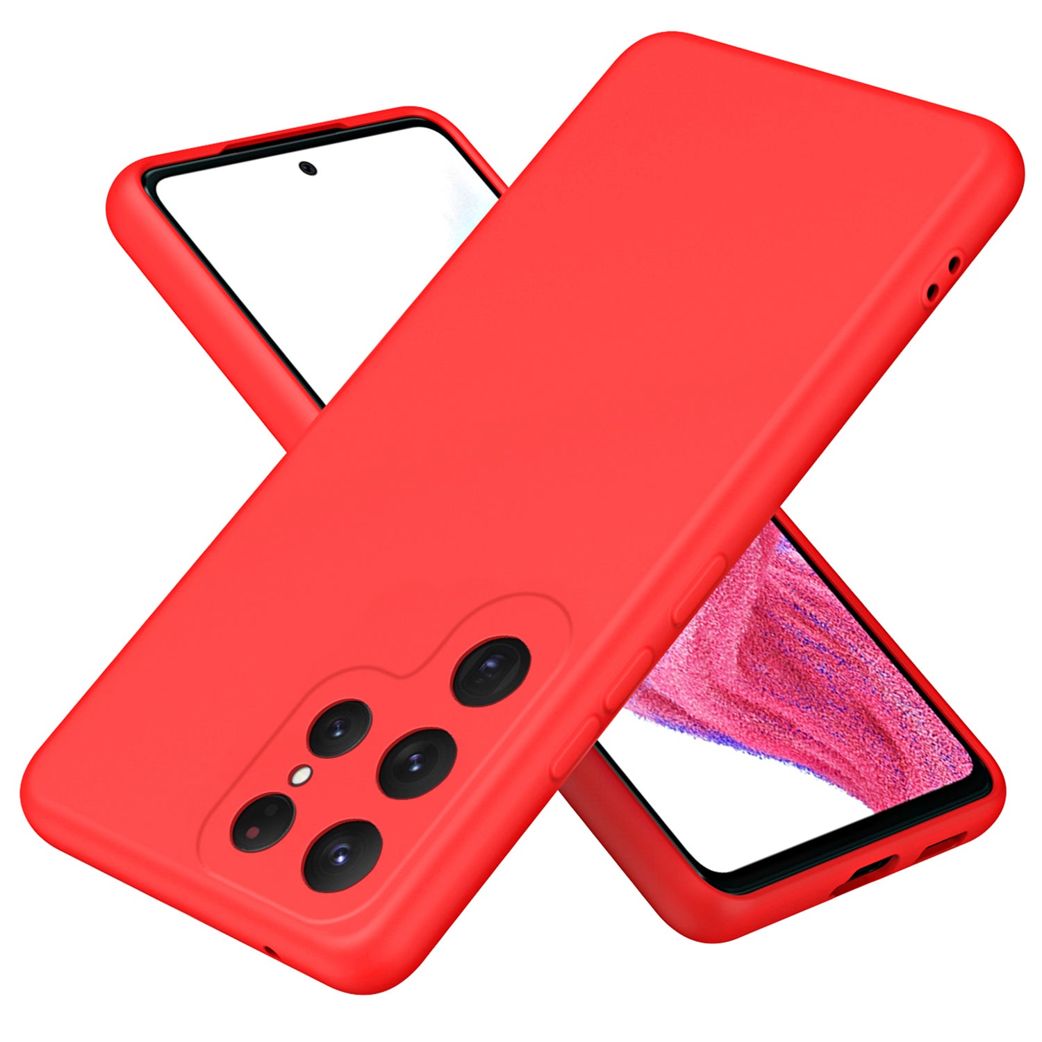 For Samsung Galaxy S24 Ultra Case Anti-Scratch Rubberized 2.2mm TPU Phone Shell - Red