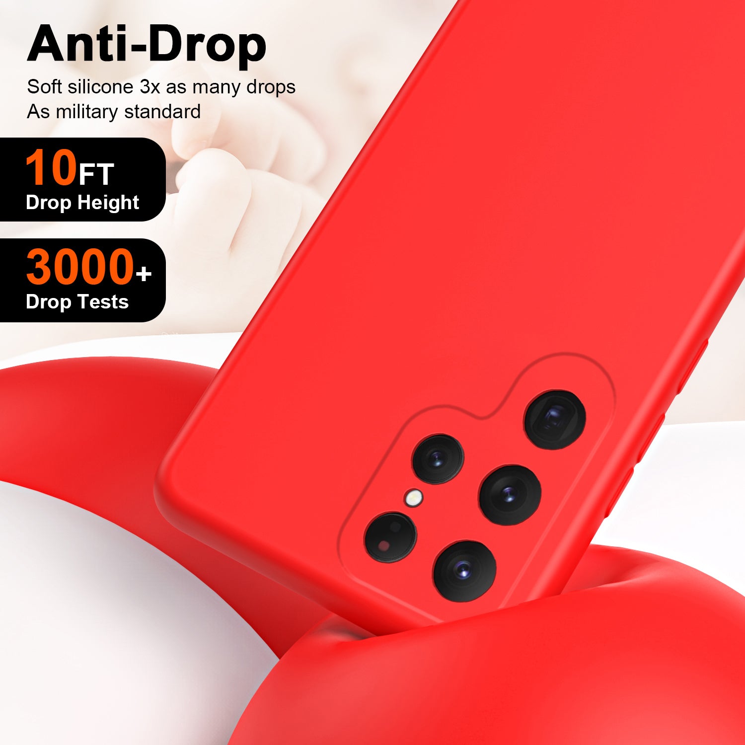 For Samsung Galaxy S24 Ultra Case Anti-Scratch Rubberized 2.2mm TPU Phone Shell - Red