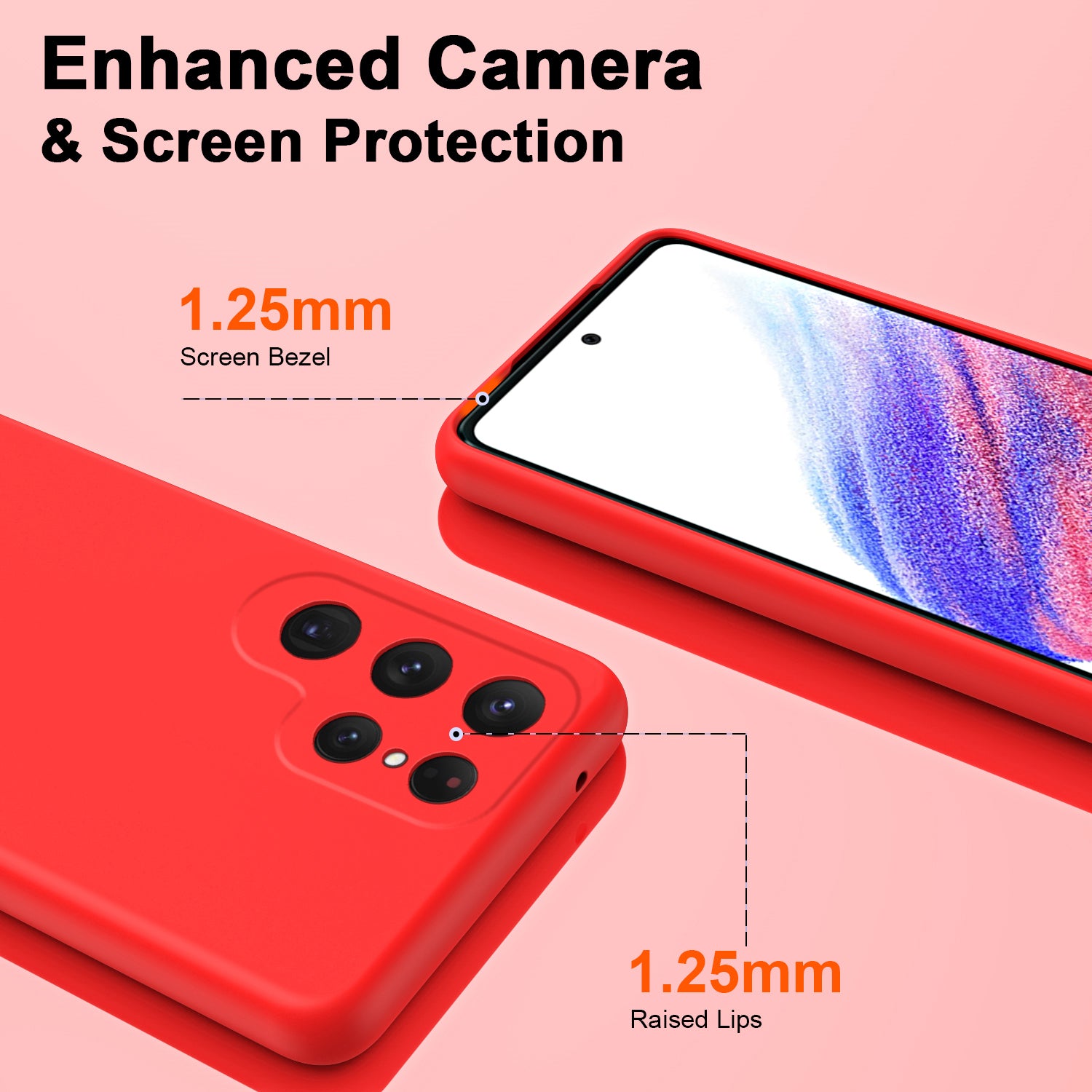 For Samsung Galaxy S24 Ultra Case Anti-Scratch Rubberized 2.2mm TPU Phone Shell - Red