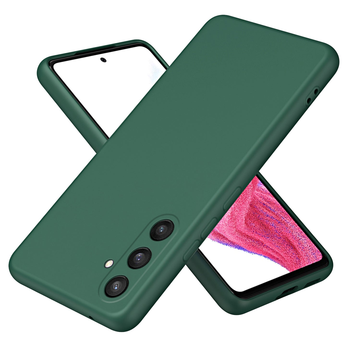 For Samsung Galaxy S24 Case Rubberized 2.2mm Anti-Drop TPU Phone Shell - Green