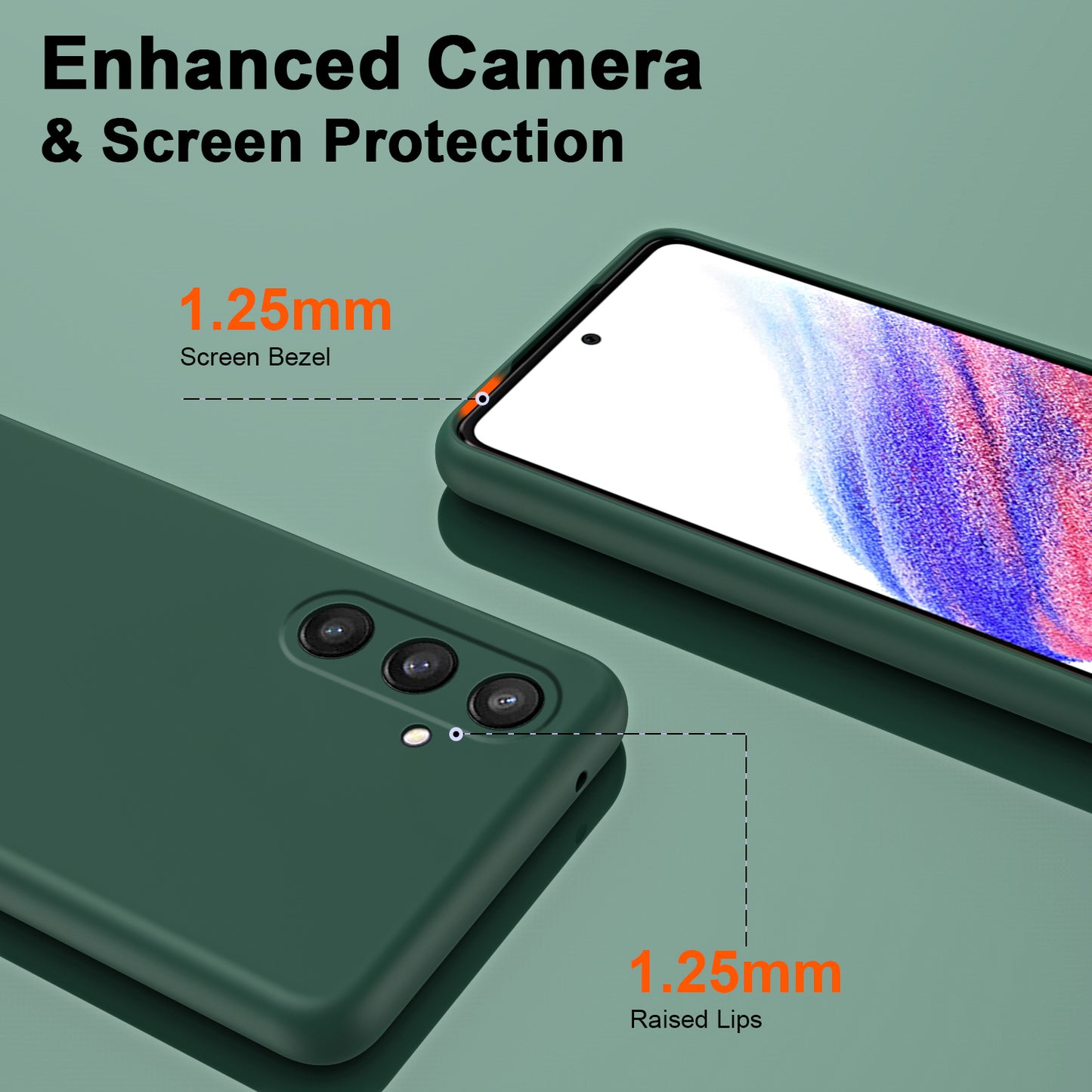 For Samsung Galaxy S24 Case Rubberized 2.2mm Anti-Drop TPU Phone Shell - Green