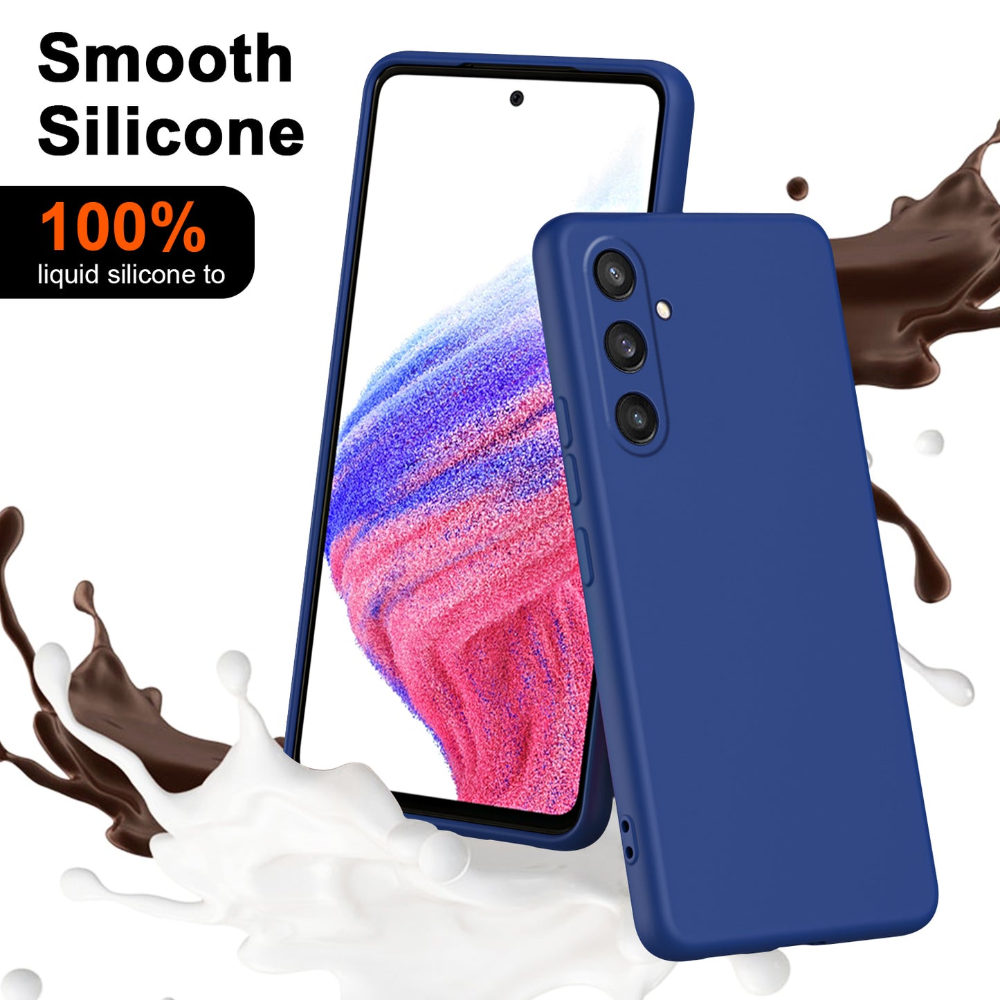 For Samsung Galaxy S24 Case Rubberized 2.2mm Anti-Drop TPU Phone Shell - Blue