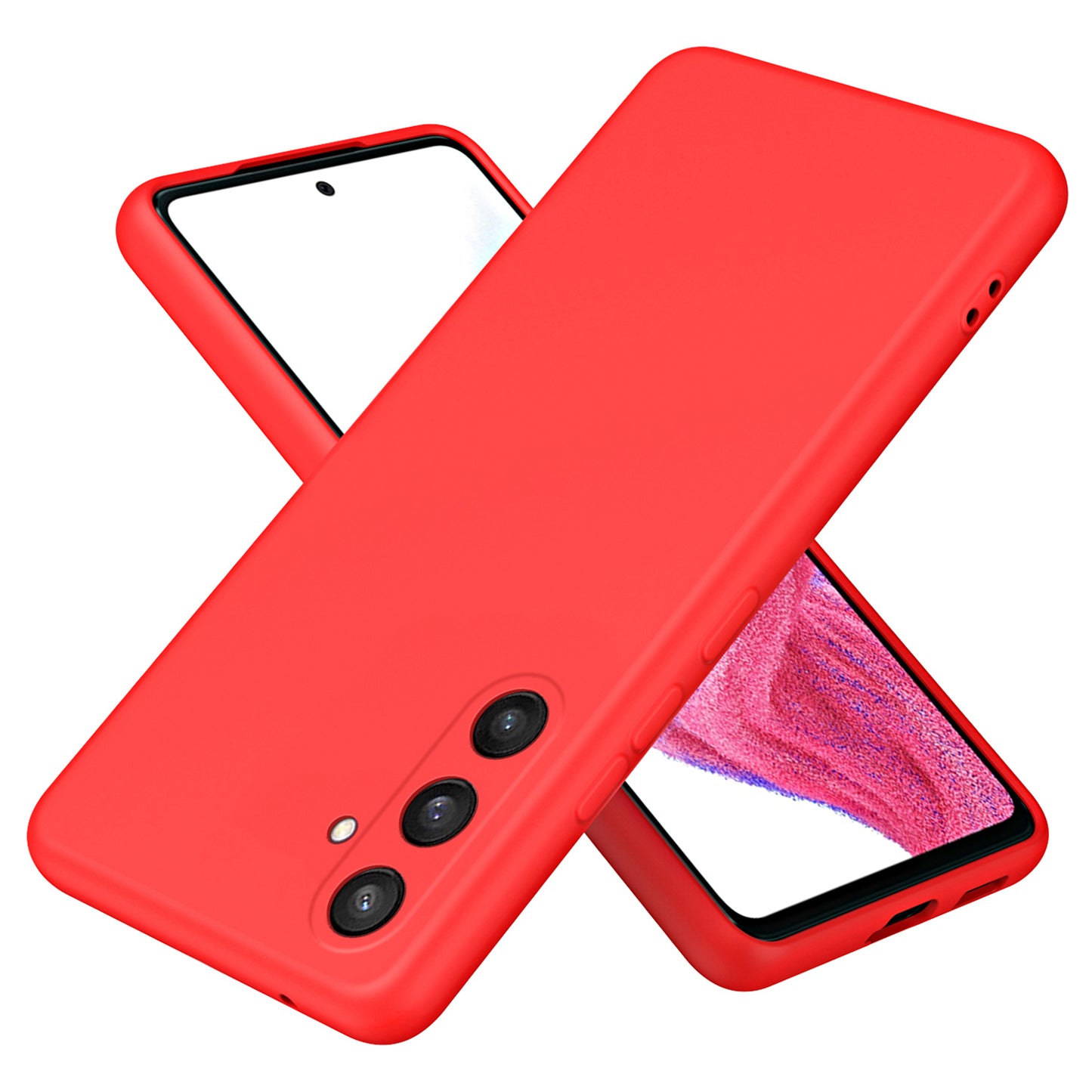 For Samsung Galaxy S24 Case Rubberized 2.2mm Anti-Drop TPU Phone Shell - Red