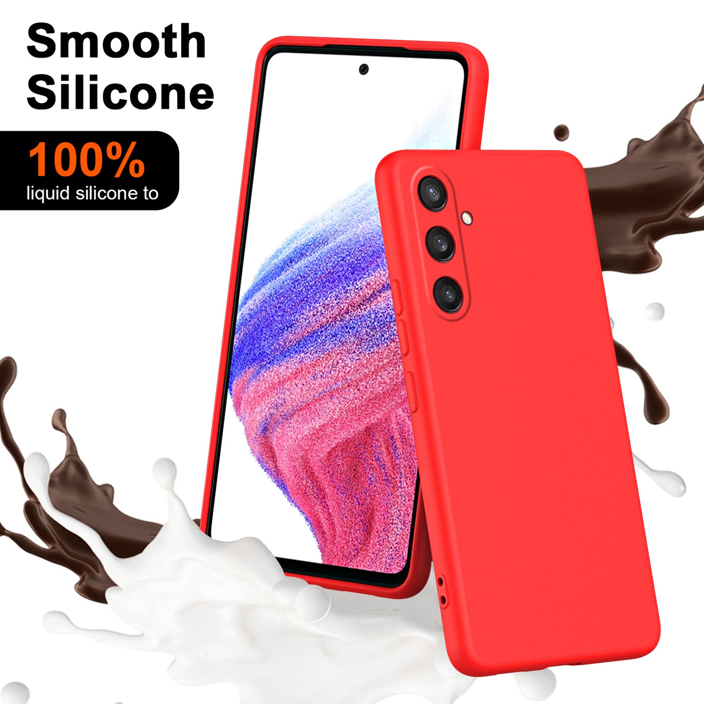For Samsung Galaxy S24 Case Rubberized 2.2mm Anti-Drop TPU Phone Shell - Red