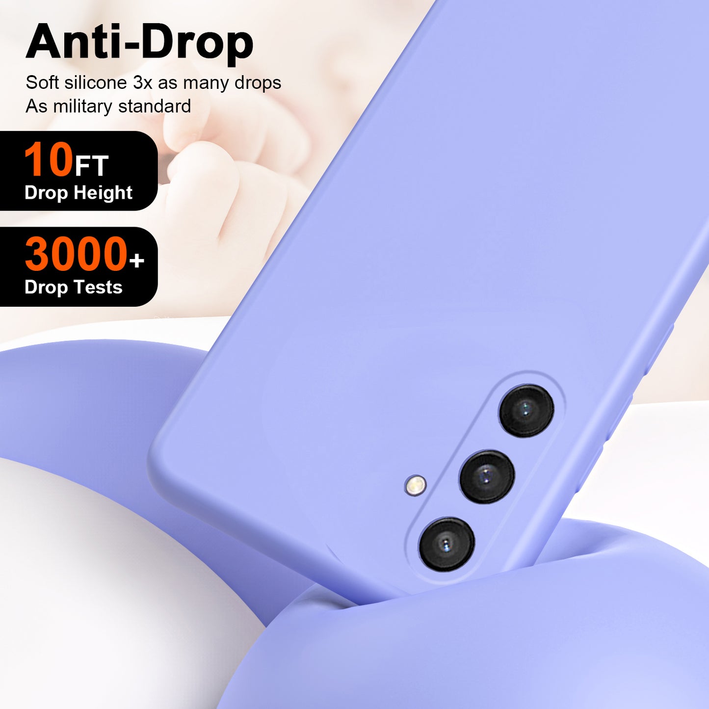For Samsung Galaxy S24 Case Rubberized 2.2mm Anti-Drop TPU Phone Shell - Purple