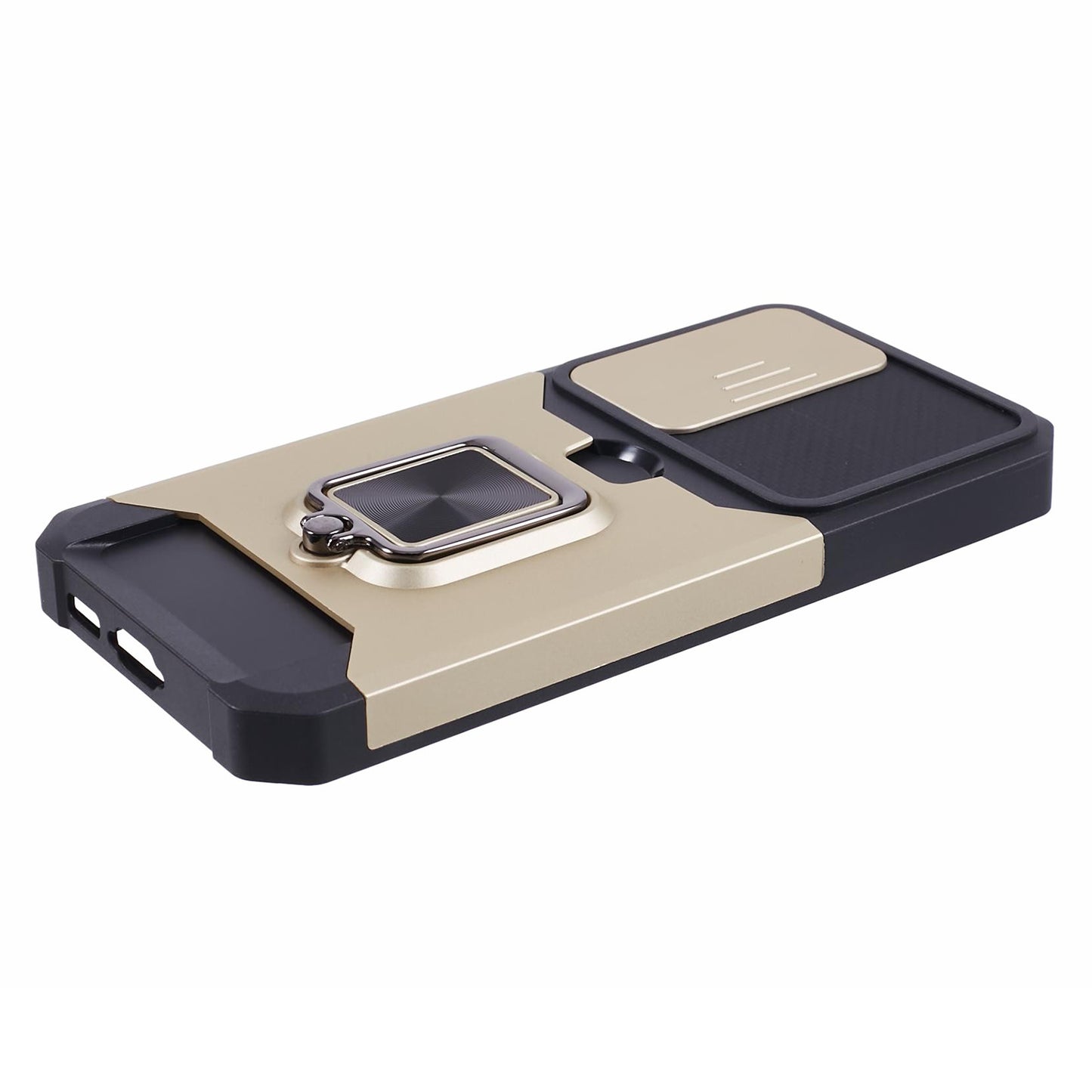 For Samsung Galaxy S24+ Kickstand Cover Camera Protection Phone Case - Gold