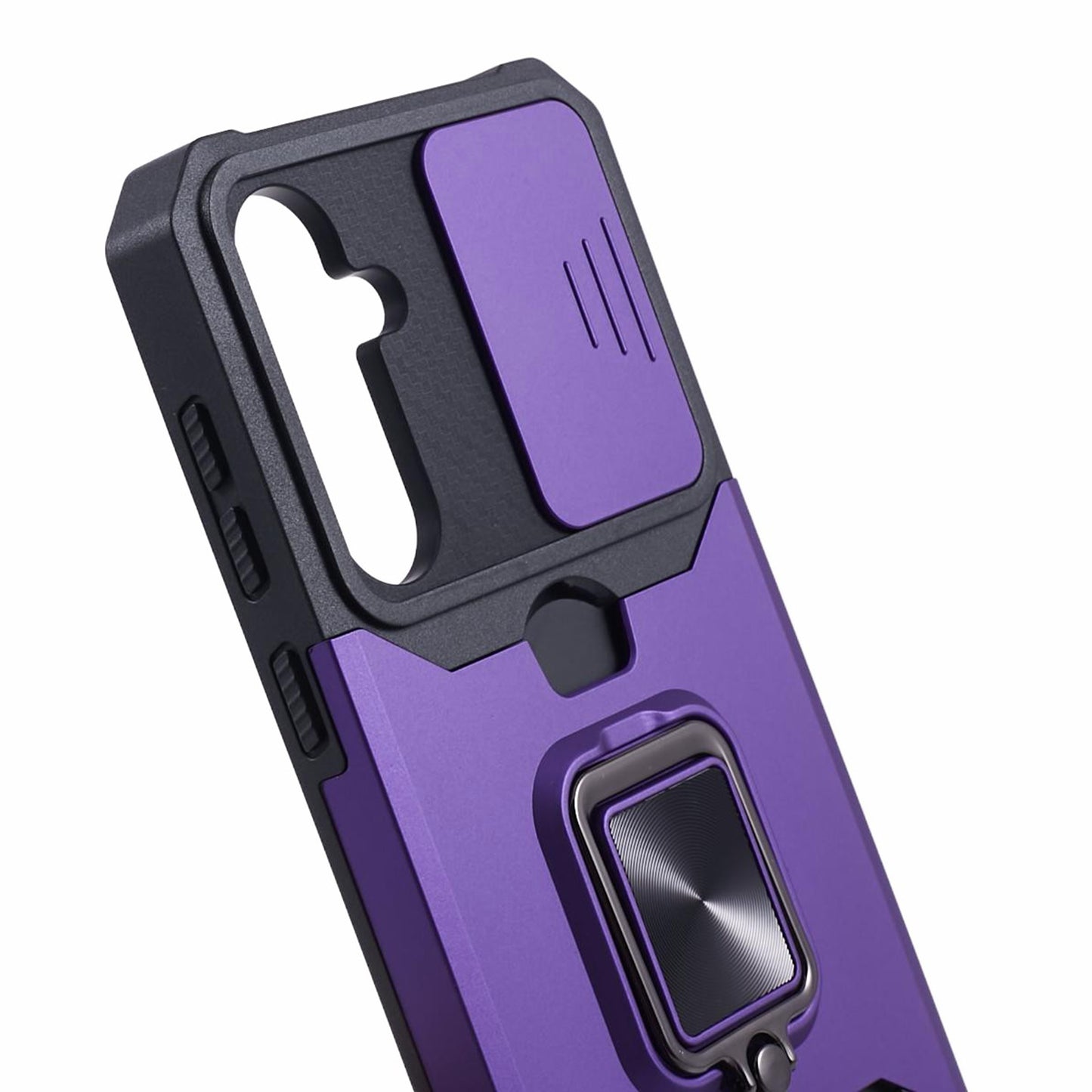 For Samsung Galaxy S24+ Kickstand Cover Camera Protection Phone Case - Purple
