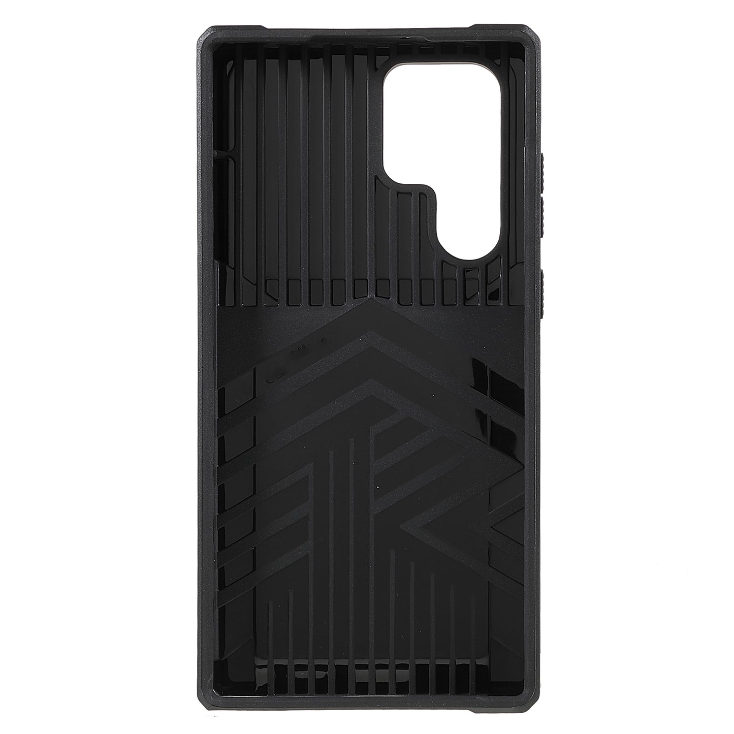 For Samsung Galaxy S24 Ultra Phone Case PC+TPU Kickstand Cover with Card Holder - Navy Blue