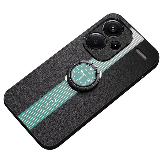 KADEM For Xiaomi Redmi Note 13 Pro+ Case PU Leather+TPU+Acrylic Anti-collision Phone Cover - Green