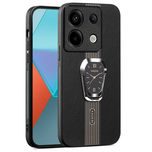 KADEM For Xiaomi Redmi Note 13 5G Case Anti-scratch Kickstand Phone Protector - Black