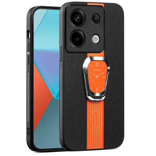 KADEM For Xiaomi Redmi Note 13 5G Case Anti-scratch Kickstand Phone Protector - Orange