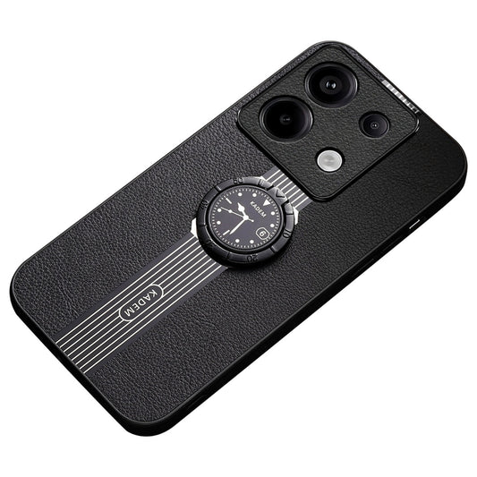 KADEM For Xiaomi Redmi Note 13 Pro 5G / Poco X6 5G Case Anit-Fall Kickstand Electroplating Phone Cover - Black