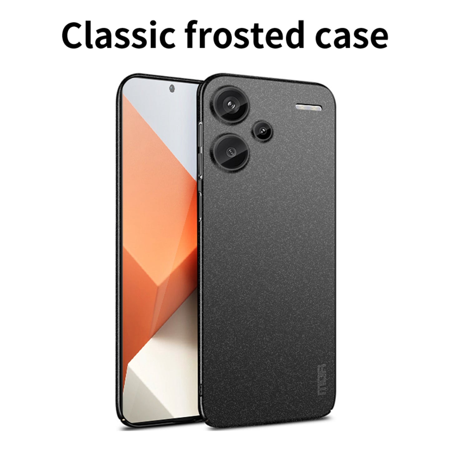 MOFI Shield Matte Series for Xiaomi Redmi Note 13 Pro+ 5G Phone Case Hard PC Anti-fingerprint Cover - Grey