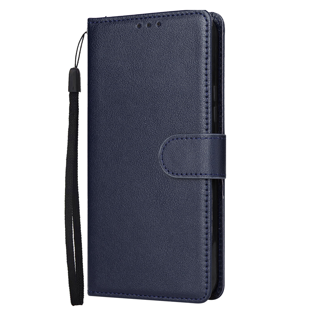 For Samsung Galaxy S24 Case PU Leather Stand Wallet Phone Cover - Blue