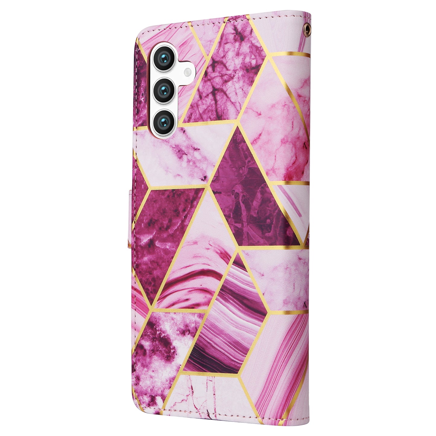 For Samsung Galaxy S24+ Case Pattern Printing Wallet Leather Phone Cover - Purple