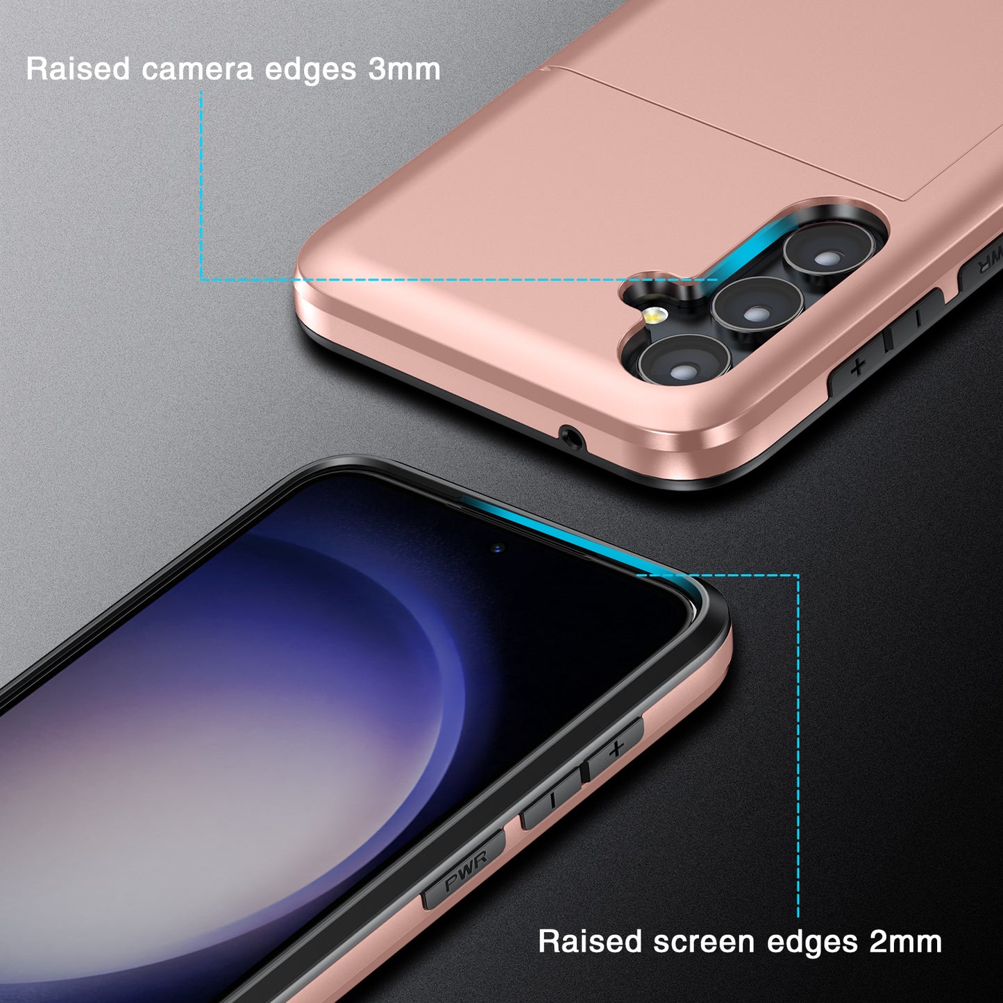 For Samsung Galaxy S24 Phone Case TPU+PC Dual Layer Protective Cover - Pink