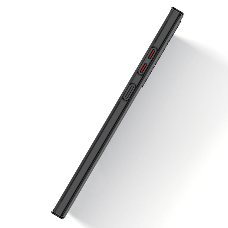 For Samsung Galaxy S24 Ultra Phone Case Hard PC Rugged Back Cover - Transparent Black / Matte