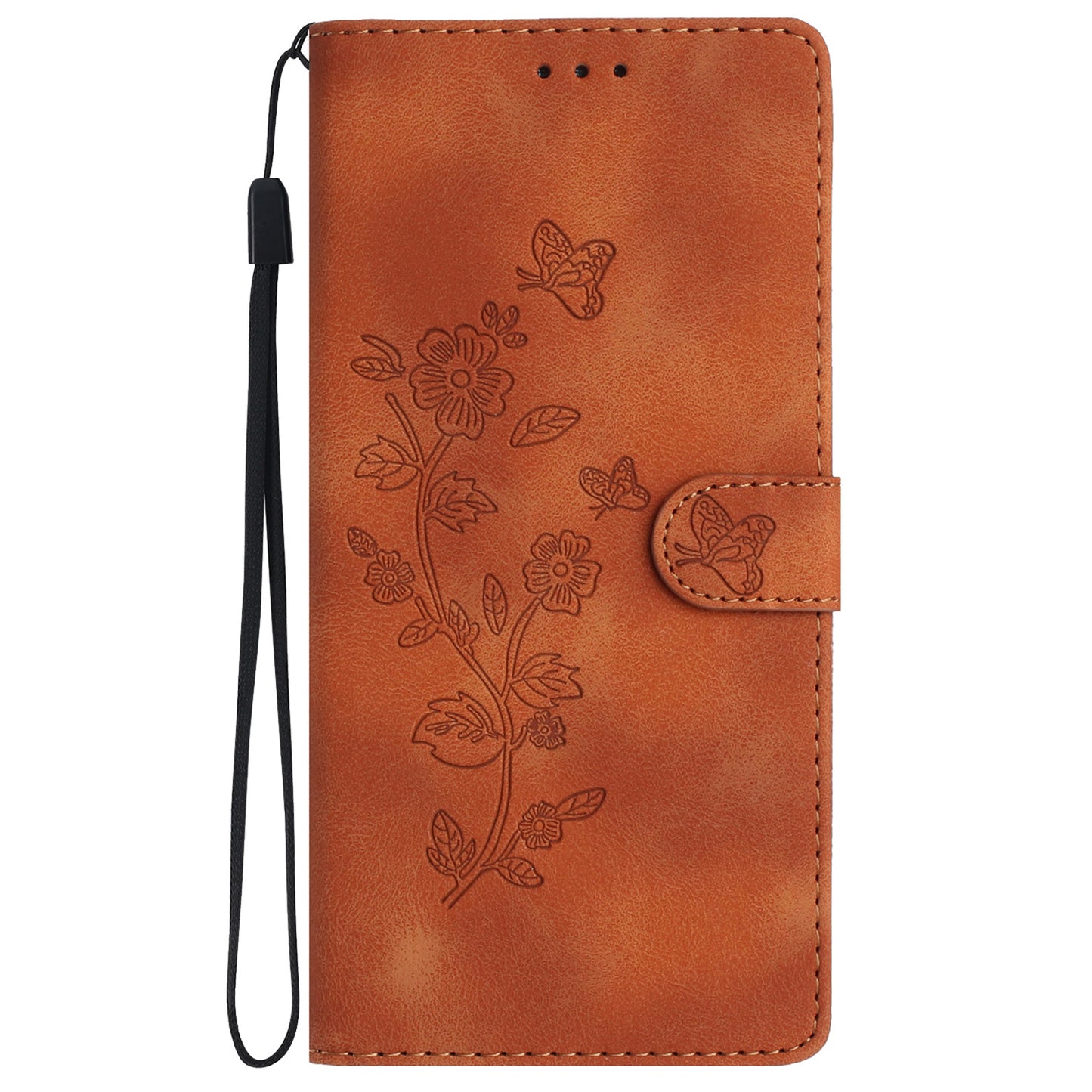 For Samsung Galaxy S24 Ultra Case PU Leather Stand Phone Cover Magnetic Phone Shell Wallet - Brown