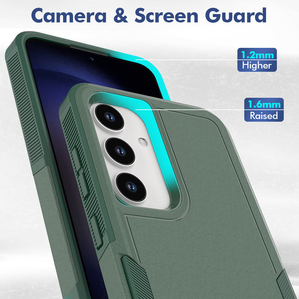 For Samsung Galaxy S24 Case Anti-drop Hard PC+TPU Mobile Phone Shell - Dark Green