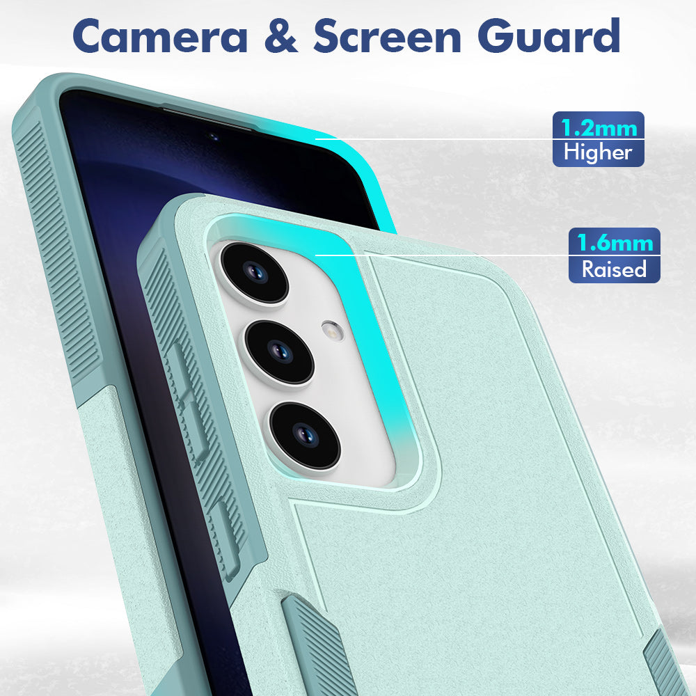 For Samsung Galaxy S24 Case Anti-drop Hard PC+TPU Mobile Phone Shell - Mint Green