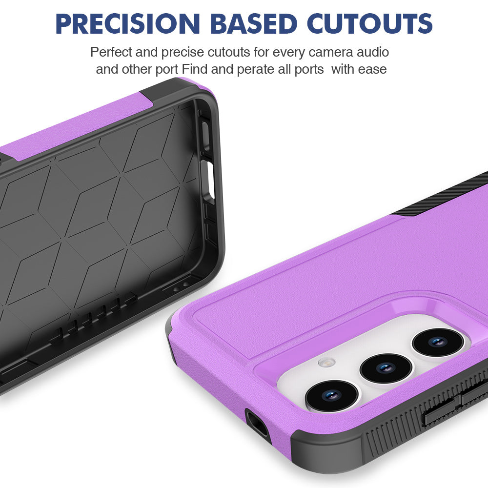 For Samsung Galaxy S24 Case Anti-drop Hard PC+TPU Mobile Phone Shell - Purple