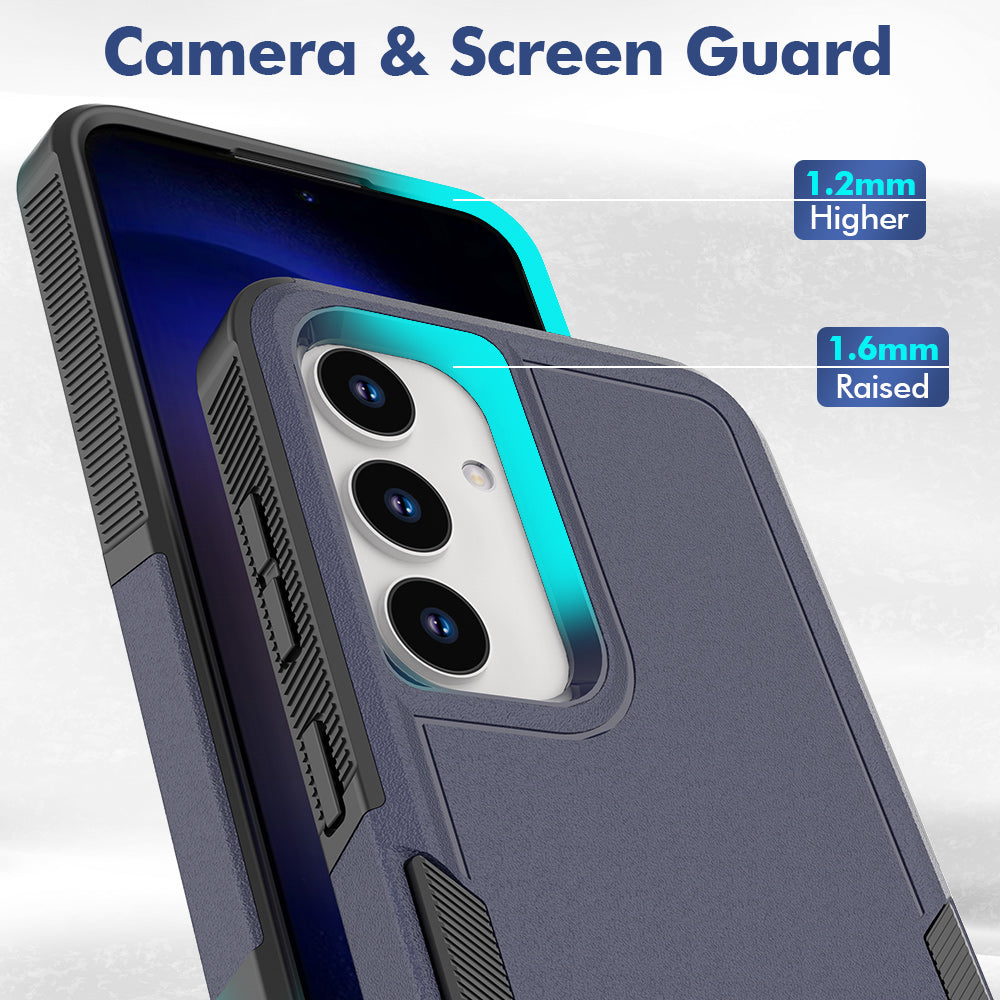 For Samsung Galaxy S24 Case Anti-drop Hard PC+TPU Mobile Phone Shell - Dark Blue