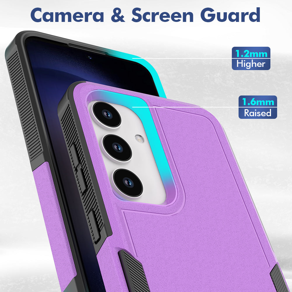 Anti-Drop Case for Samsung Galaxy S24+ Phone Shell Hard PC+Soft TPU Cover - Purple