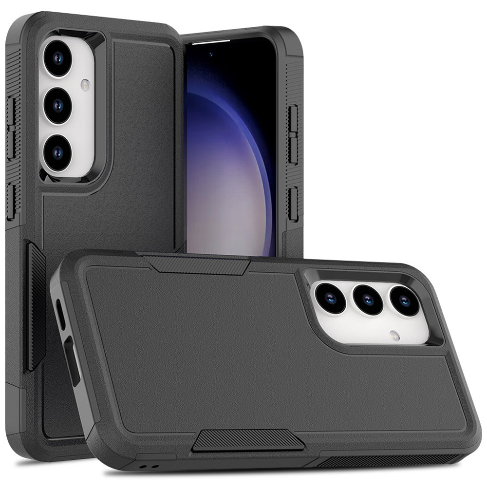 Anti-Drop Case for Samsung Galaxy S24+ Phone Shell Hard PC+Soft TPU Cover - Black