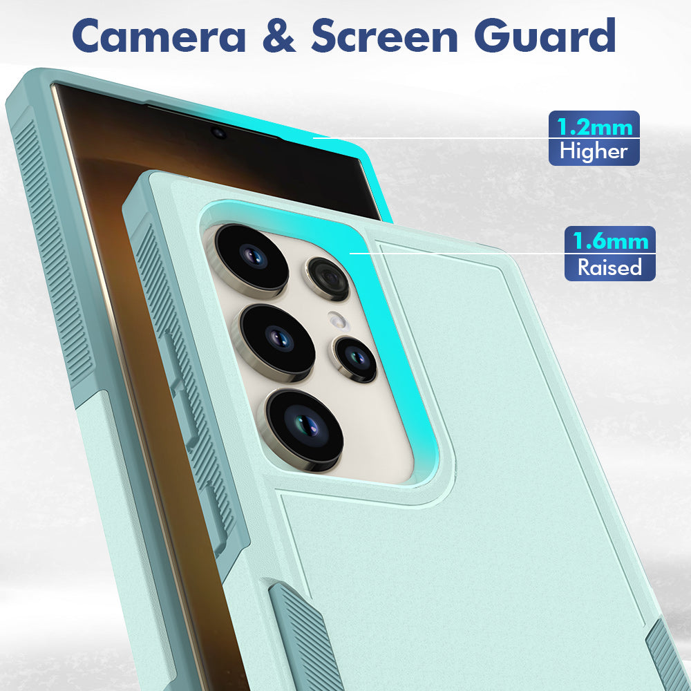 For Samsung Galaxy S24 Ultra Case Slim Hard PC+TPU Phone Protective Cover - Mint Green