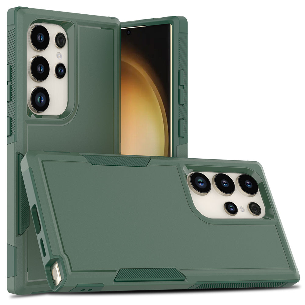 For Samsung Galaxy S24 Ultra Case Slim Hard PC+TPU Phone Protective Cover - Dark Green