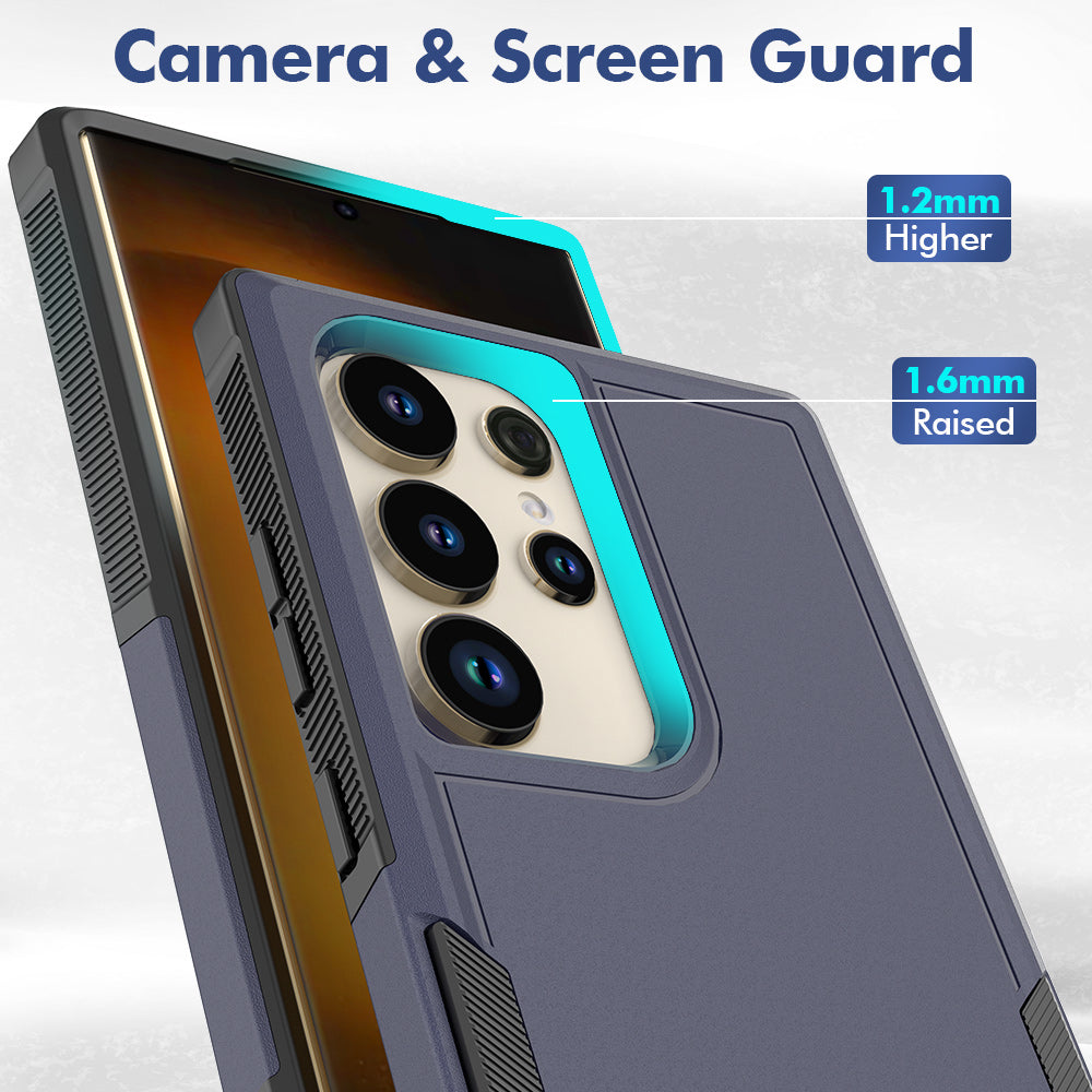 For Samsung Galaxy S24 Ultra Case Slim Hard PC+TPU Phone Protective Cover - Dark Blue