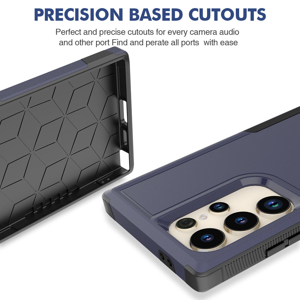 For Samsung Galaxy S24 Ultra Case Slim Hard PC+TPU Phone Protective Cover - Dark Blue