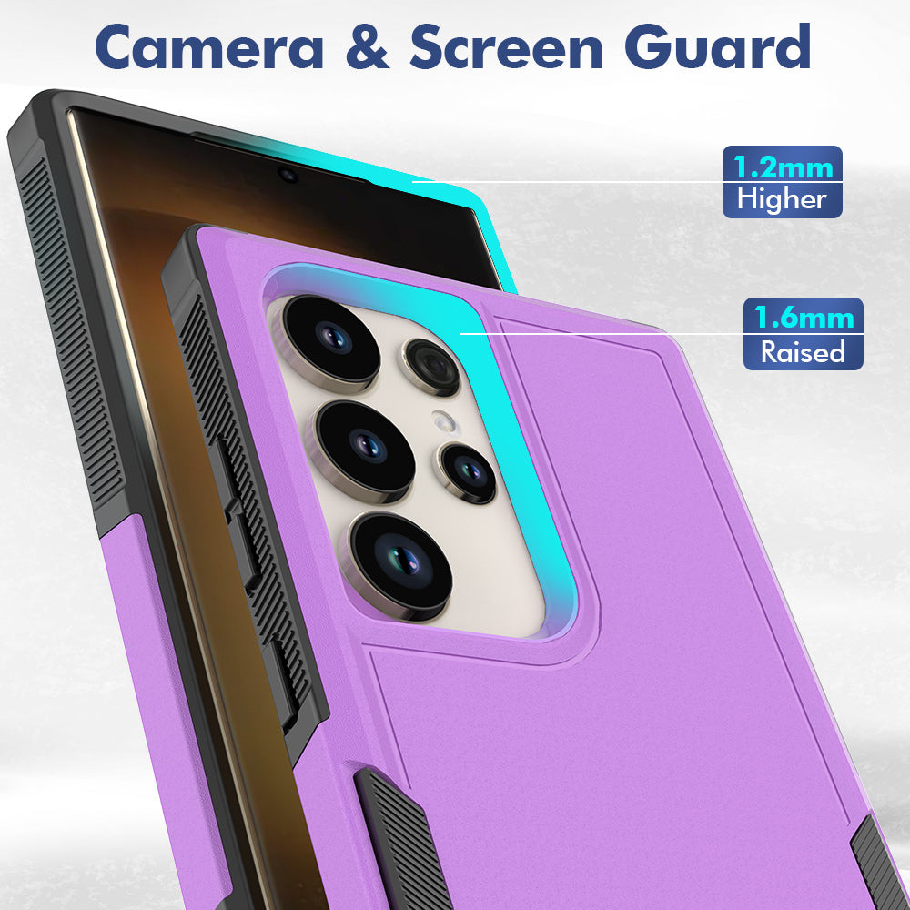 For Samsung Galaxy S24 Ultra Case Slim Hard PC+TPU Phone Protective Cover - Purple