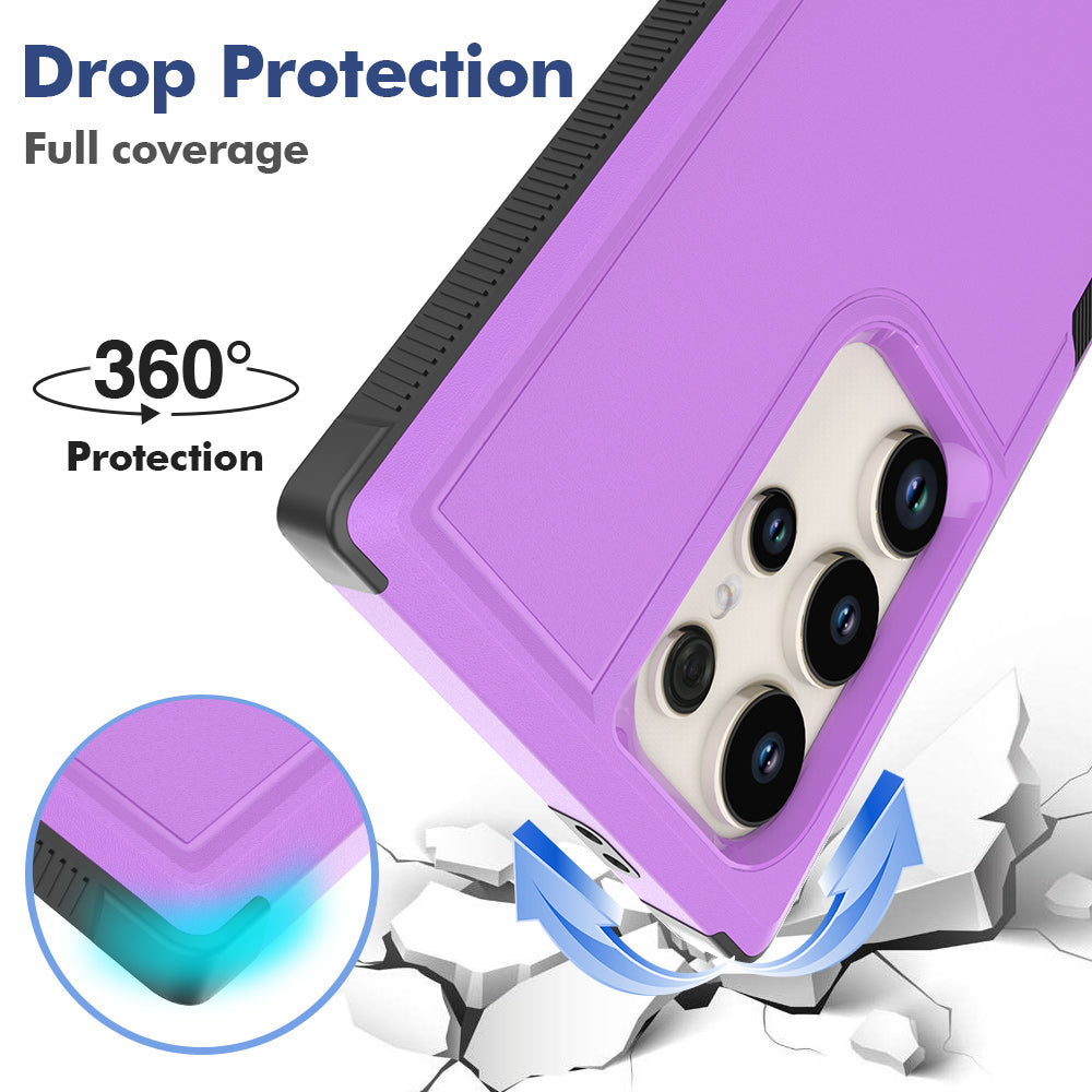 For Samsung Galaxy S24 Ultra Case Slim Hard PC+TPU Phone Protective Cover - Purple