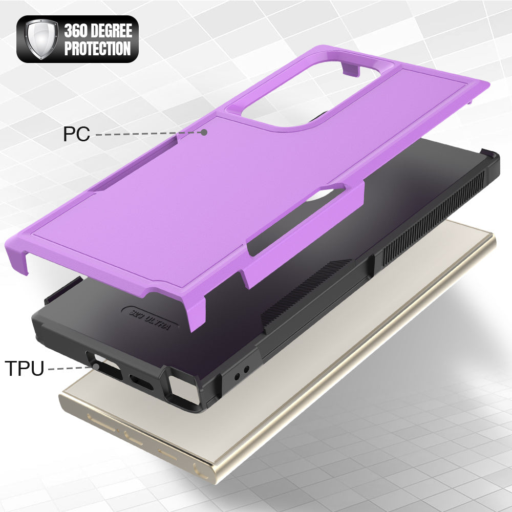 For Samsung Galaxy S24 Ultra Case Slim Hard PC+TPU Phone Protective Cover - Purple