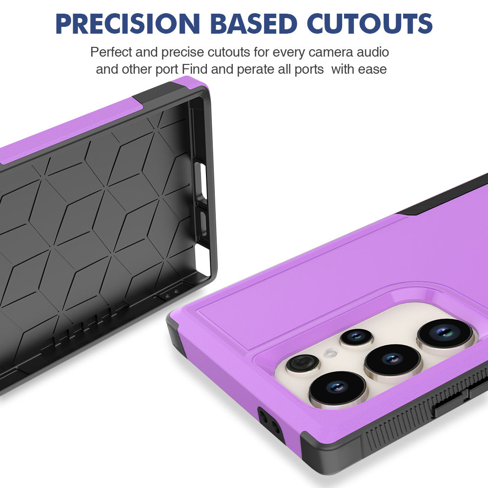 For Samsung Galaxy S24 Ultra Case Slim Hard PC+TPU Phone Protective Cover - Purple
