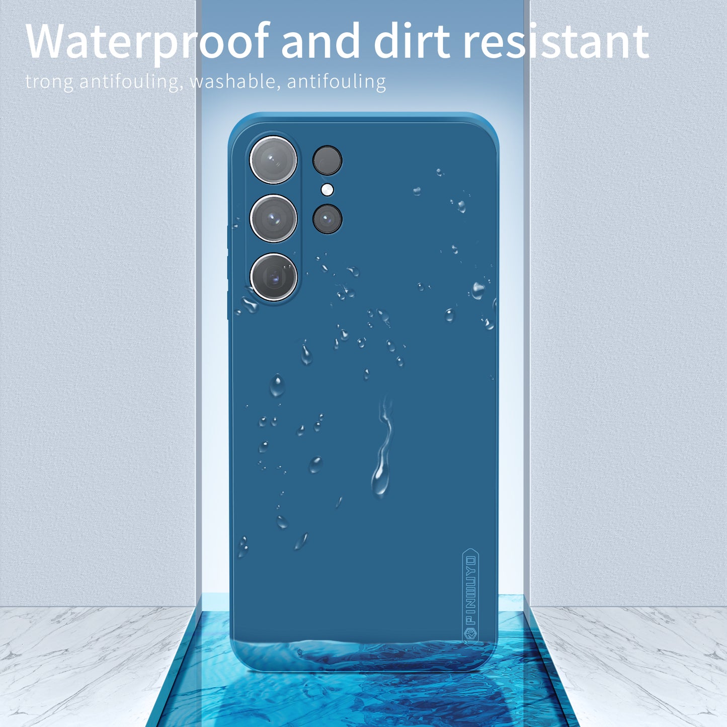PINWUYO JK Touching Series for Samsung Galaxy S24 Ultra Case Soft TPU Mobile Phone Cover - Black