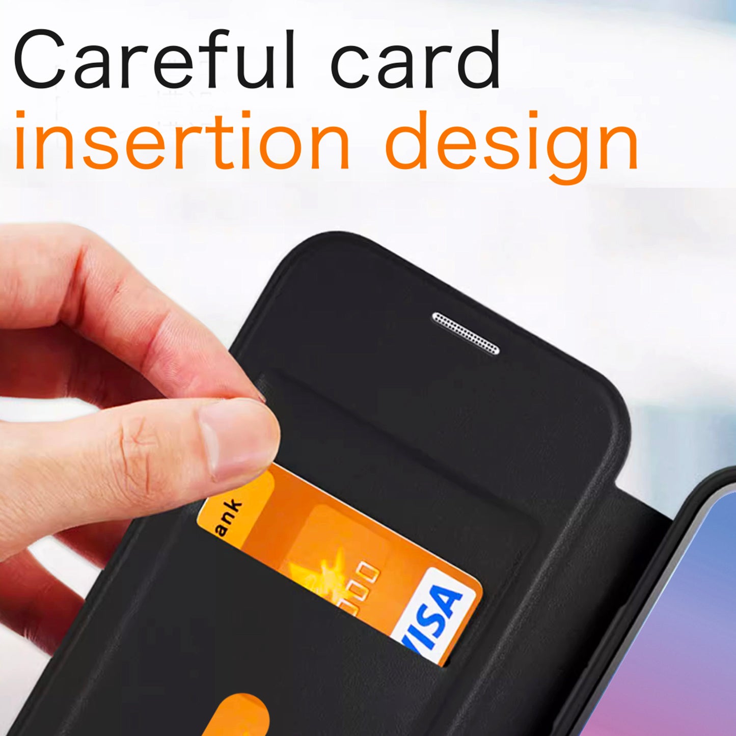 For Samsung Galaxy S24+ Phone Case Shockproof RFID Blocking Cover with Card Holder - Black