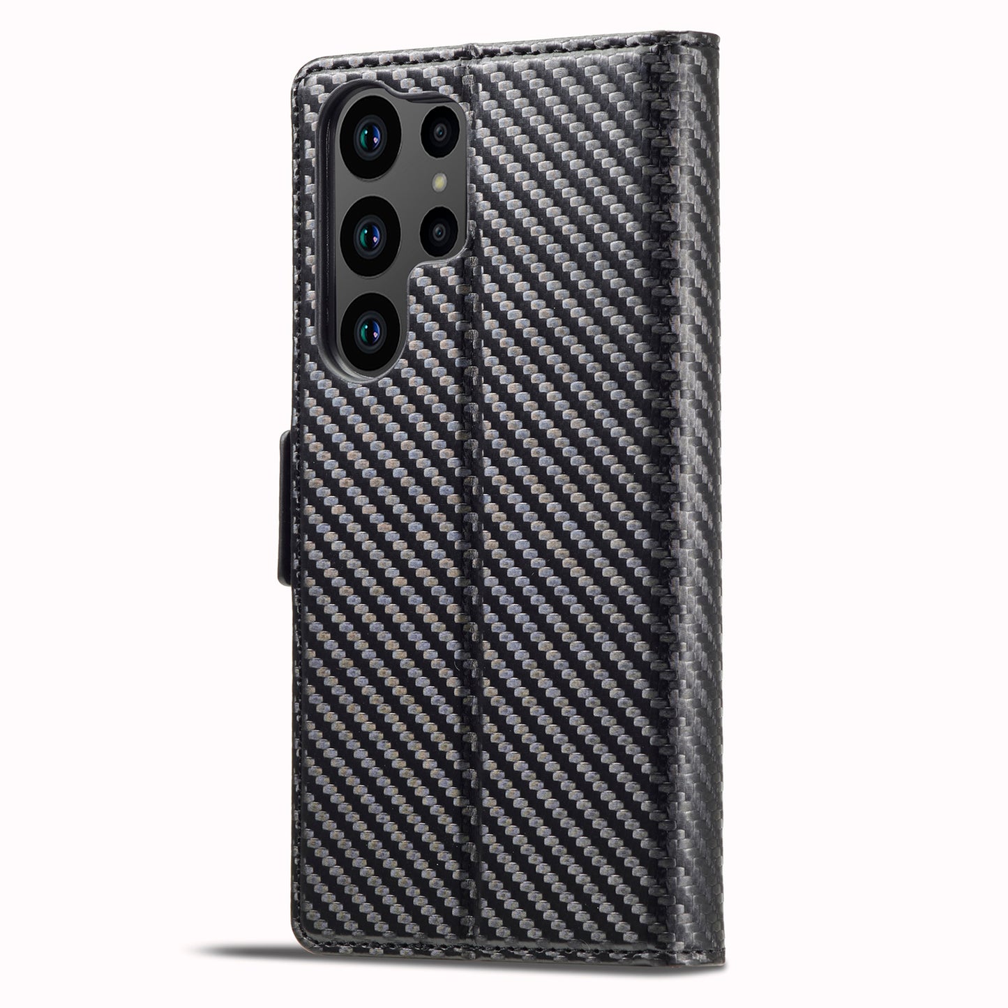 LC.IMEEKE For Samsung Galaxy S24 Ultra Case Carbon Fiber Texture Anti-drop Phone Guard Cover - Vertical Stripe