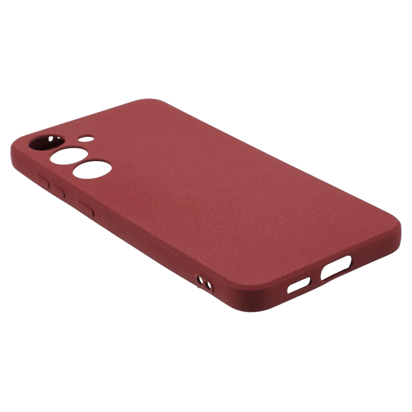 For Samsung Galaxy S24+ Case Anti-drop Matte TPU Smart Phone Protector - Wine Red