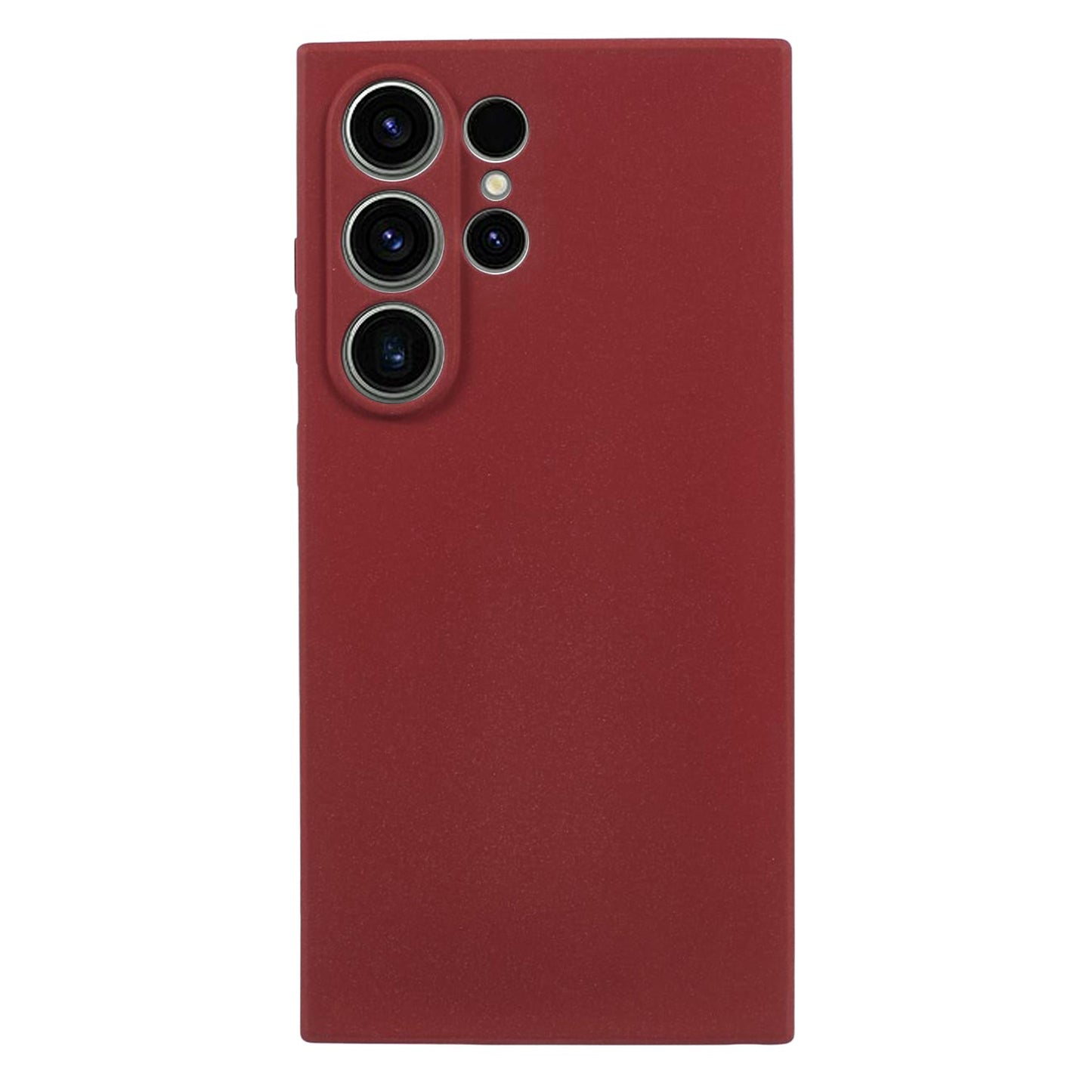 For Samsung Galaxy S24 Ultra Phone Case Double-Sided Matte Design Anti-Slip Cover - Wine Red
