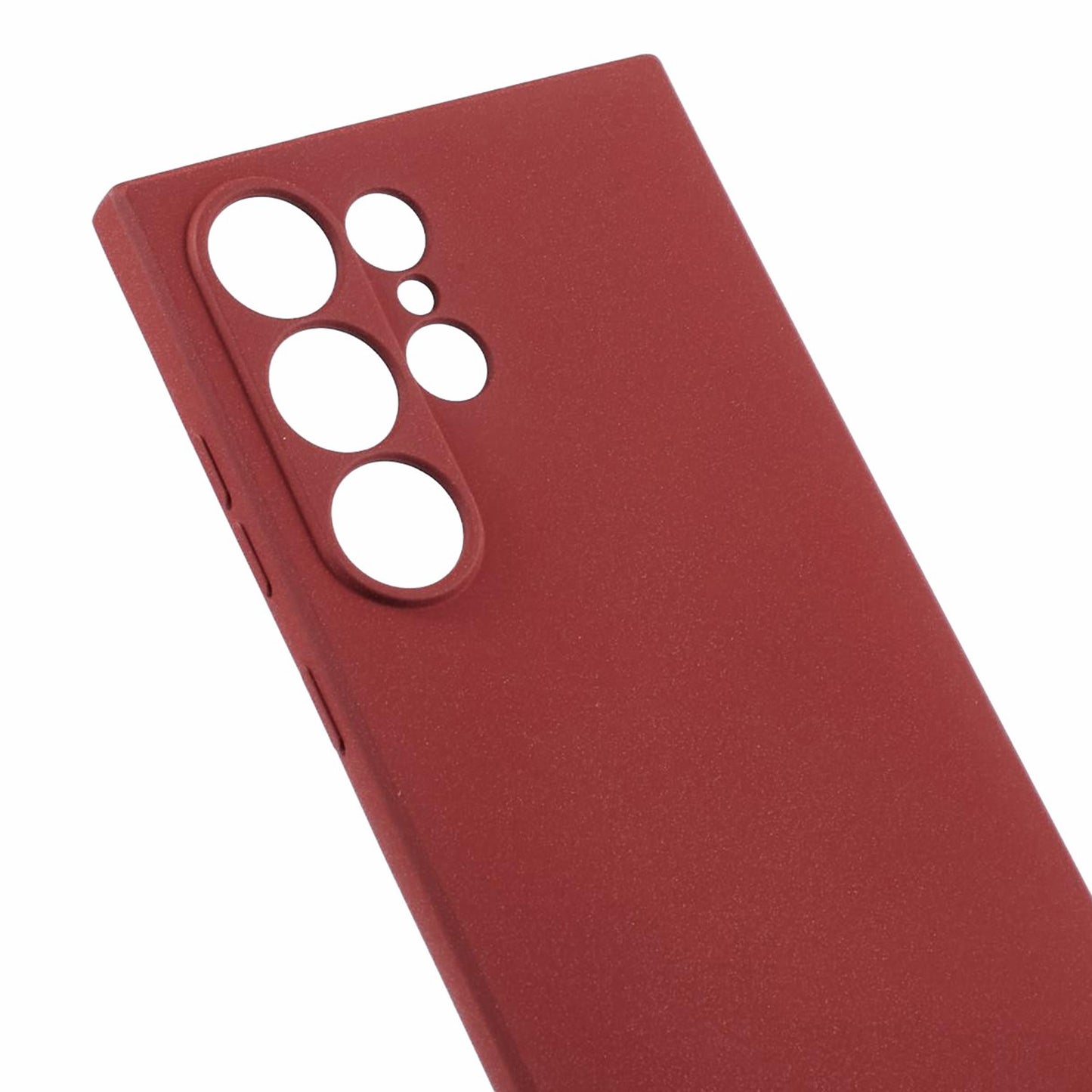For Samsung Galaxy S24 Ultra Phone Case Double-Sided Matte Design Anti-Slip Cover - Wine Red