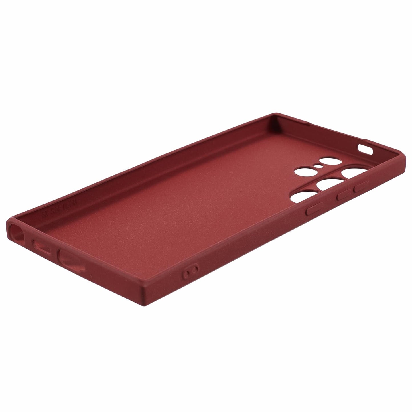 For Samsung Galaxy S24 Ultra Phone Case Double-Sided Matte Design Anti-Slip Cover - Wine Red
