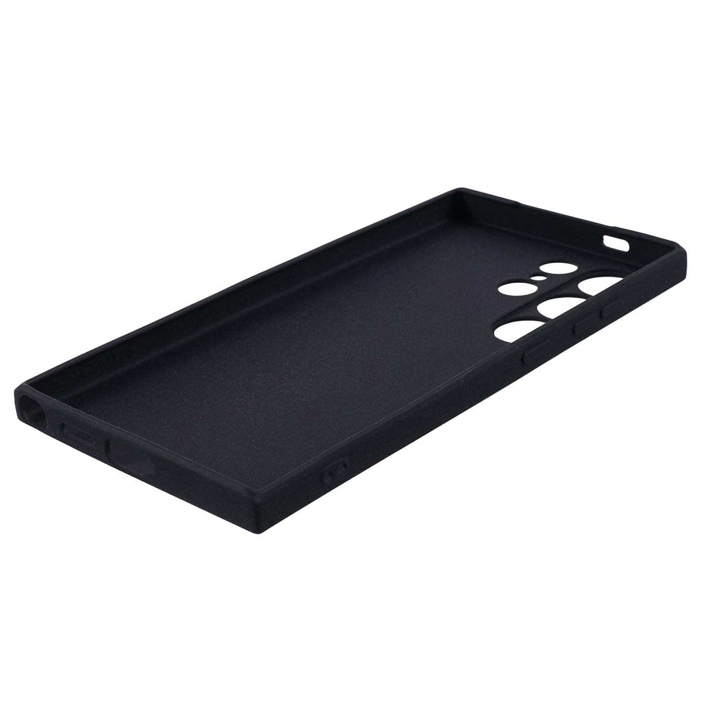 For Samsung Galaxy S24 Ultra Phone Case Double-Sided Matte Design Anti-Slip Cover - Black