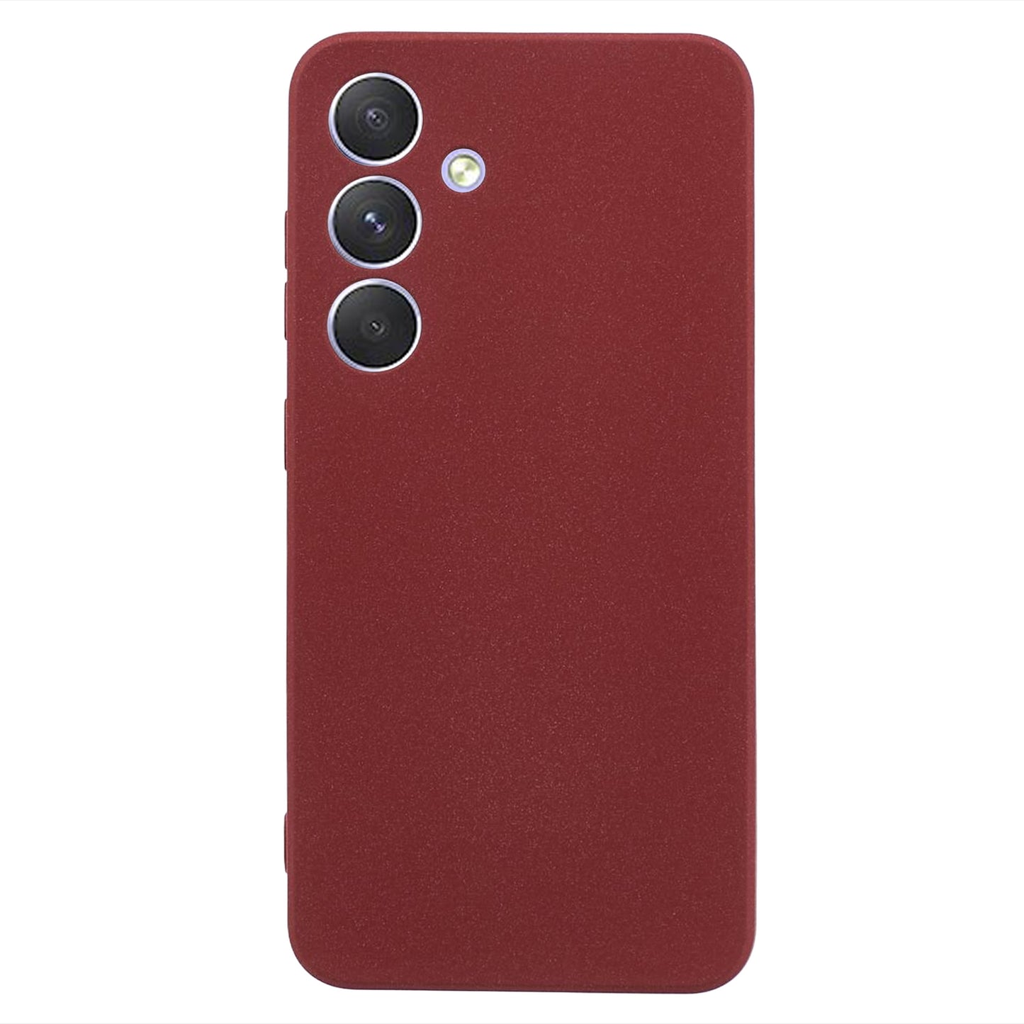 For Samsung Galaxy S24 Phone Case TPU Double-Sided Matte Cover - Wine Red