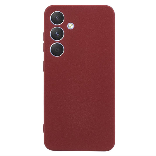 For Samsung Galaxy S24 Phone Case TPU Double-Sided Matte Cover - Wine Red
