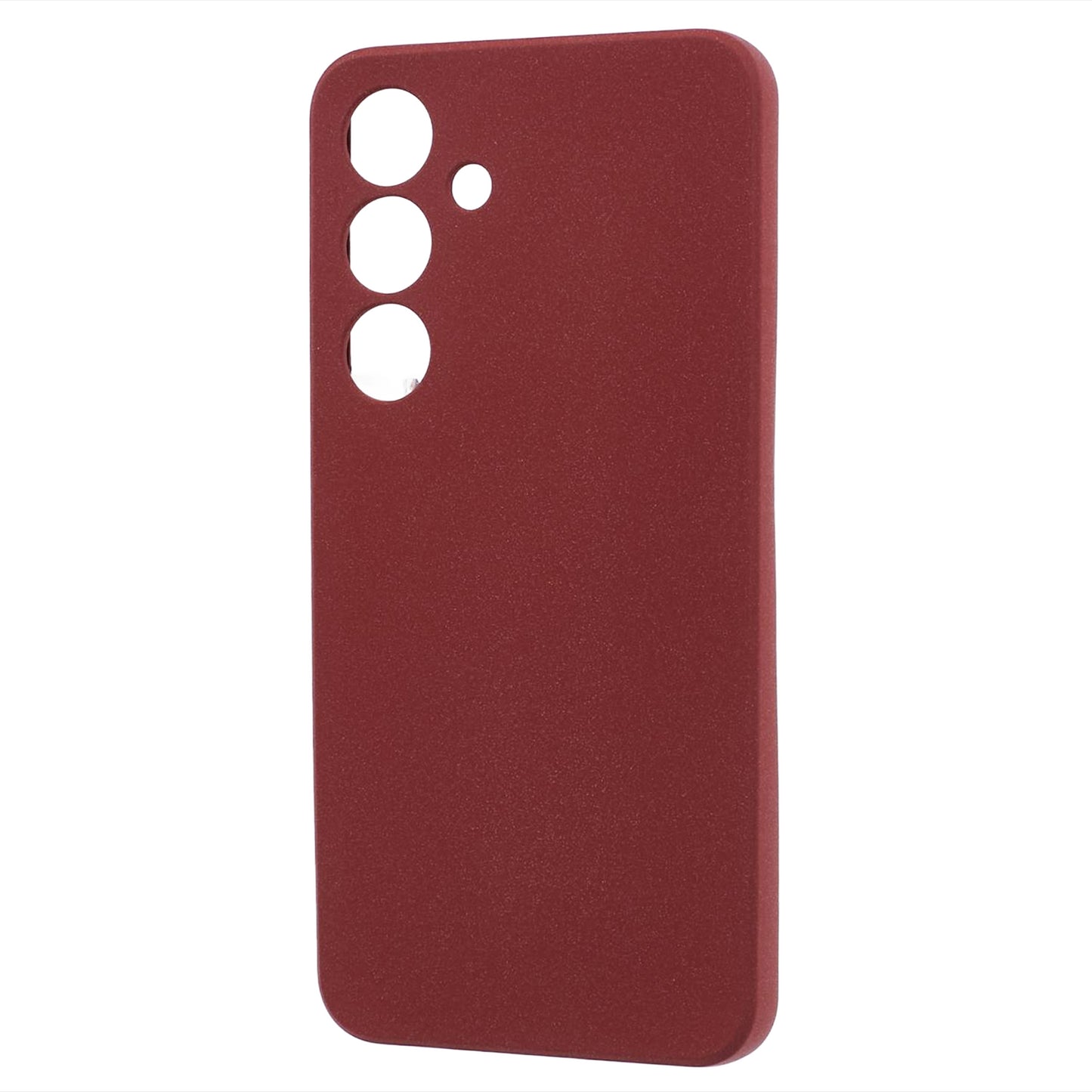 For Samsung Galaxy S24 Phone Case TPU Double-Sided Matte Cover - Wine Red
