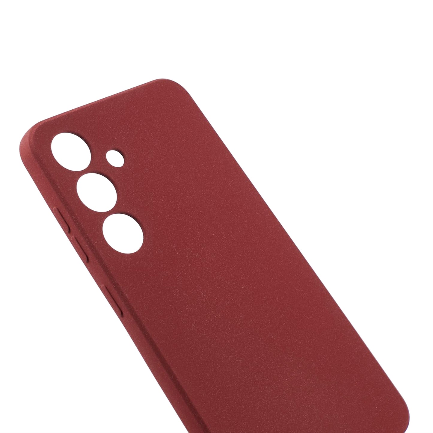 For Samsung Galaxy S24 Phone Case TPU Double-Sided Matte Cover - Wine Red